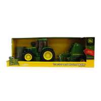 Большой сельскохозяйственный трактор и рулонный пресс-подборщик (Big Farm Tractor and Round Baler)